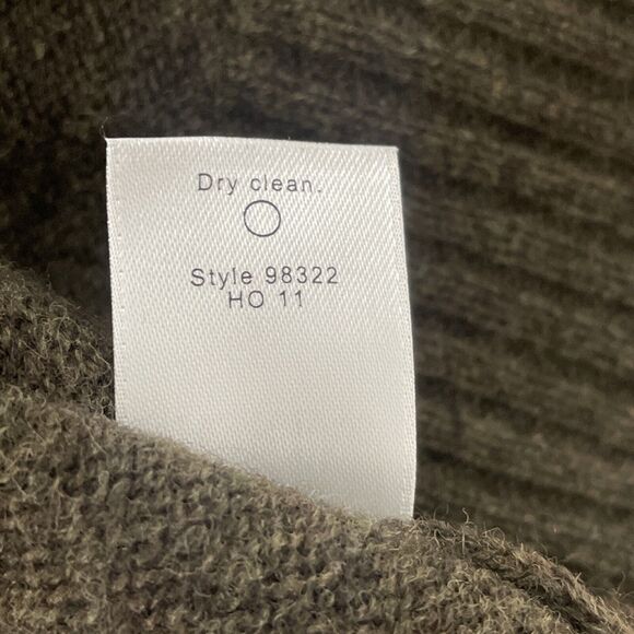 J Crew Mens Army Green 1/4 Zip Pullover 100% Lambs Wool Sweater Mock Neck Sz XL - Picture 6 of 6